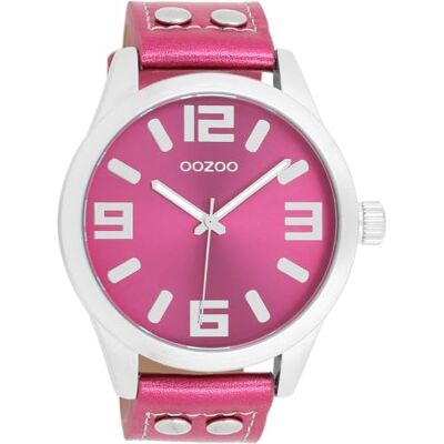 Oozoo Montre Timepieces pour Femme Bracelet en Cuir Élégante Montre Analogique Moderne C1078 Rose/Métallique Oozoo Montre Timepieces pour Femme Bracelet en Cuir Élégante Montre Analogique Moderne C1078 Rose/Métallique