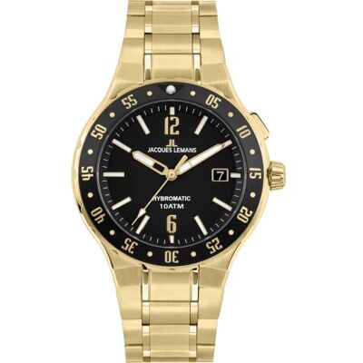 JACQUES LEMANS Hybromatic 1-2109J Montre Automatique pour Hommes, bracelet JACQUES LEMANS Hybromatic 1-2109J Montre Automatique pour Hommes, bracelet
