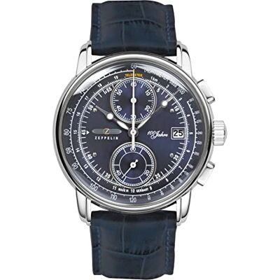 Zeppelin Montre pour homme 100 ans 8670-4, bleu, Einheitsgröße, Classique Zeppelin Montre pour homme 100 ans 8670-4, bleu, Einheitsgröße, Classique