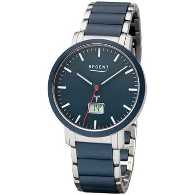 REGENT Montre radio pour homme en acier inoxydable/céramique Ø 40 mm FR-254, Bracelet REGENT Montre radio pour homme en acier inoxydable/céramique Ø 40 mm FR-254, Bracelet