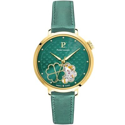 Pierre Lannier Montre Automatique Esperance Automatic Mouvement de Montre Epaisseur du boîtier: 12.55 mm Largeur du boîtier: 35 mm Acier Inoxydable 3 ATM, Vert, 35, sangle Pierre Lannier Montre Automatique Esperance Automatic Mouvement de Montre Epaisseur du boîtier: 12.55 mm Largeur du boîtier: 35 mm Acier Inoxydable 3 ATM, Vert, 35, sangle