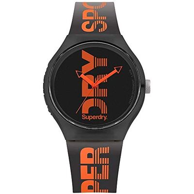 Superdry Montre à quartz analogique pour homme avec bracelet en silicone SYG189BO Superdry Montre à quartz analogique pour homme avec bracelet en silicone SYG189BO