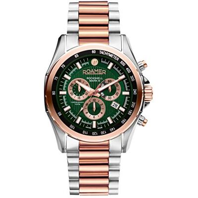 Roamer Montre à quartz analogique pour homme, Bicolore (argent, or rose)., Bracelet Roamer Montre à quartz analogique pour homme, Bicolore (argent, or rose)., Bracelet