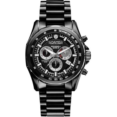 Roamer 220837 42 55 20 Rockshell Mark III Men's Black Watch, Bracelet Roamer 220837 42 55 20 Rockshell Mark III Men's Black Watch, Bracelet