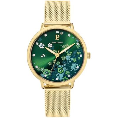 Pierre Lannier Montre Tallia Quartz Mouvement de Montre Epaisseur du boîtier: 8 mm Largeur du boîtier: 36 mm Acier Inoxydable 3 ATM, Vert, 36, bracelet Pierre Lannier Montre Tallia Quartz Mouvement de Montre Epaisseur du boîtier: 8 mm Largeur du boîtier: 36 mm Acier Inoxydable 3 ATM, Vert, 36, bracelet