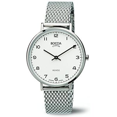 Boccia 3590-08 Montre Femme Quartz Analogique Bracelet Acier Inoxydable Argent, Blanc/Argent, bracelet Boccia 3590-08 Montre Femme Quartz Analogique Bracelet Acier Inoxydable Argent, Blanc/Argent, bracelet