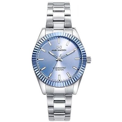 Mark Maddox MM1000 Montre pour femme, Horloge Montre Dame, Bleu, Bracelet Mark Maddox MM1000 Montre pour femme, Horloge Montre Dame, Bleu, Bracelet