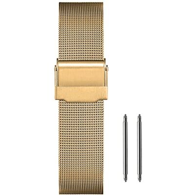 masar 12mm Mesh Or 0,4mm – Bracelet de Montre Maille Milanaise Milanais Milanese Homme/Femme – Acier Inoxydable – Multimarques masar 12mm Mesh Or 0,4mm – Bracelet de Montre Maille Milanaise Milanais Milanese Homme/Femme – Acier Inoxydable – Multimarques