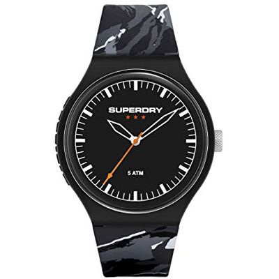 Superdry Montre décontractée SYG270EB, Noir, sangle Superdry Montre décontractée SYG270EB, Noir, sangle
