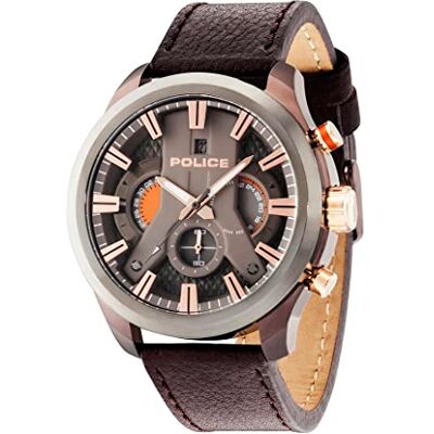 Police 14639JSBZU/61 Montre à quartz pour homme avec bracelet en cuir Police 14639JSBZU/61 Montre à quartz pour homme avec bracelet en cuir
