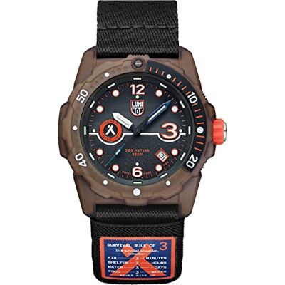 Luminox XB.3721.ECO Montre analogique à quartz suisse pour homme avec bracelet en caoutchouc, marron, black, Moderne Luminox XB.3721.ECO Montre analogique à quartz suisse pour homme avec bracelet en caoutchouc, marron, black, Moderne