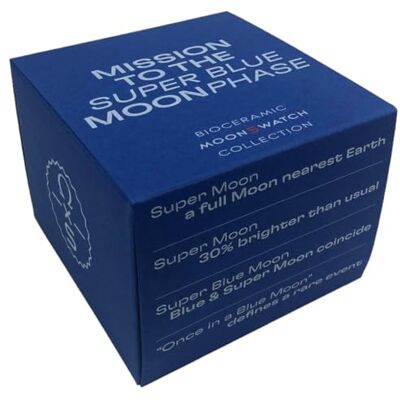 Swatch Montre-bracelet Moon Omega x Mission To The Super Blue Moonphase, bleu, bracelet Swatch Montre-bracelet Moon Omega x Mission To The Super Blue Moonphase, bleu, bracelet