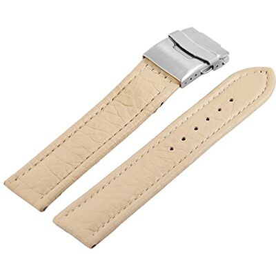 Excellanc Bracelet en Cuir Bracelet de Montre bracelet de montre bracelet de montre de rechange Beige Couture Couleur Beige 816240400118 Chevalet Largeur 18 mm Excellanc Bracelet en Cuir Bracelet de Montre bracelet de montre bracelet de montre de rechange Beige Couture Couleur Beige 816240400118 Chevalet Largeur 18 mm