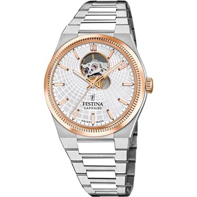 Festina Swiss Made F20061/1 Montre automatique pour homme Plaqué or rose Festina Swiss Made F20061/1 Montre automatique pour homme Plaqué or rose