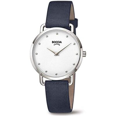 Boccia Quartz Montre avec Bracelet en Cuir véritable 3314-01, sangle Boccia Quartz Montre avec Bracelet en Cuir véritable 3314-01, sangle