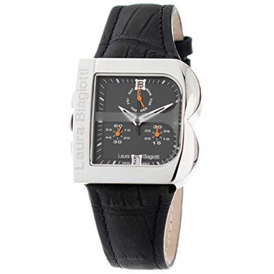 Laura Biagiotti Montre analogique pour femme à quartz avec bracelet en cuir LB0002L-NEG Laura Biagiotti Montre analogique pour femme à quartz avec bracelet en cuir LB0002L-NEG