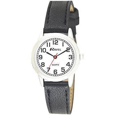 Ravel Montre à quartz unisexe pour tous les jours avec piste des minutes Ravel Montre à quartz unisexe pour tous les jours avec piste des minutes