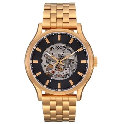 NIXON Spectra A1323 Montre de Mode Automatique (40mm Visage, 20mm-18mm Bande en Acier Inoxydable), Or, OSFM, bracelet NIXON Spectra A1323 Montre de Mode Automatique (40mm Visage, 20mm-18mm Bande en Acier Inoxydable), Or, OSFM, bracelet