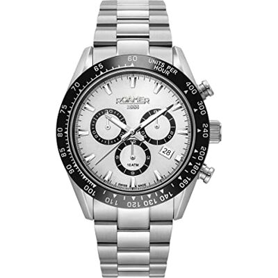Roamer Monza 850837 Montre analogique à quartz pour homme avec chronographe, Argent/argent/argent 850837 41 15 20, Bracelet Roamer Monza 850837 Montre analogique à quartz pour homme avec chronographe, Argent/argent/argent 850837 41 15 20, Bracelet