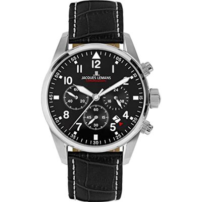 JACQUES LEMANS Montre analogique à quartz pour homme 32023322 JACQUES LEMANS Montre analogique à quartz pour homme 32023322