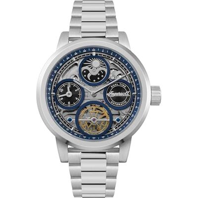Ingersoll 1892 The Arc Montre Automatique pour Homme 44 mm, Bleu, bracelet Ingersoll 1892 The Arc Montre Automatique pour Homme 44 mm, Bleu, bracelet