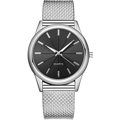 WIRMEC Montre pour homme avec bracelet supérieur en acier inoxydable pour femme Montre numérique décontractée et lumineuse Cadran noir, F, Bracelet WIRMEC Montre pour homme avec bracelet supérieur en acier inoxydable pour femme Montre numérique décontractée et lumineuse Cadran noir, F, Bracelet