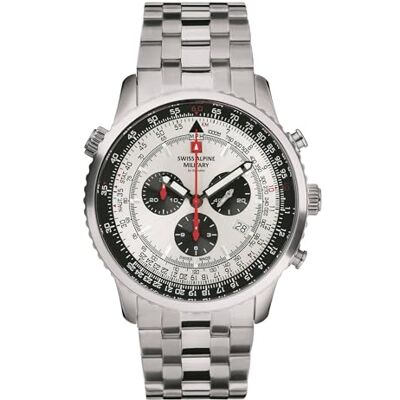 Alpine 7078.9 Montre à quartz analogique pour homme en acier inoxydable Alpine 7078.9 Montre à quartz analogique pour homme en acier inoxydable