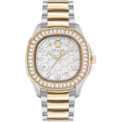 Philipp Plein Montre analogique à Quartz pour Femme $PECTRE Lady, Bicolore/Acier Inoxydable Pwtaa0523, Moderne Philipp Plein Montre analogique à Quartz pour Femme $PECTRE Lady, Bicolore/Acier Inoxydable Pwtaa0523, Moderne