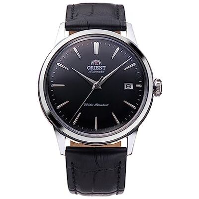 Orient Enfant 38mm Montre-bracelet automatique et à remontage manuel mécanique classique bracelet en cuir boîtier en acier inoxydable affichage analogique RA-AC0M, Bracelet noir cadran noir, Orient Enfant 38mm Montre-bracelet automatique et à remontage manuel mécanique classique bracelet en cuir boîtier en acier inoxydable affichage analogique RA-AC0M, Bracelet noir cadran noir,