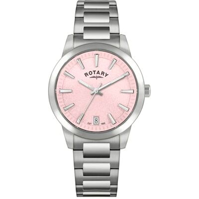 Rotary Heritage Montre bracelet en acier inoxydable Cadran rose Rotary Heritage Montre bracelet en acier inoxydable Cadran rose