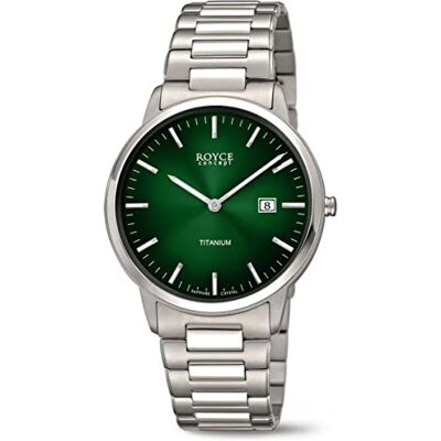 Boccia ROYCE concept 3658-01 Montre pour homme en titane avec verre saphir Vert, Bracelet Boccia ROYCE concept 3658-01 Montre pour homme en titane avec verre saphir Vert, Bracelet