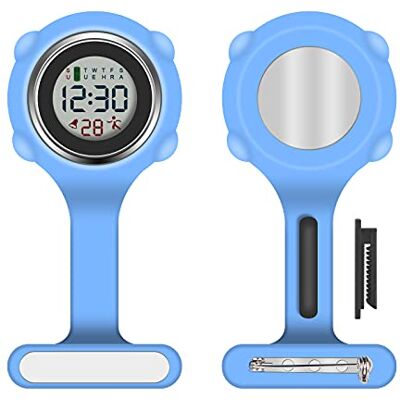 Vicloon Montre Infirmière Broche Montre Infirmière en Silicone avec Clip Infirmière Poche FOB Montre Suspendue Poche Broche Fob Montre pour Infirmière Médecin Bleu Vicloon Montre Infirmière Broche Montre Infirmière en Silicone avec Clip Infirmière Poche FOB Montre Suspendue Poche Broche Fob Montre pour Infirmière Médecin Bleu
