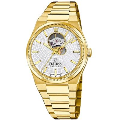 Festina Montre automatique fabriquée en Suisse, or, 40, Bracelet Festina Montre automatique fabriquée en Suisse, or, 40, Bracelet