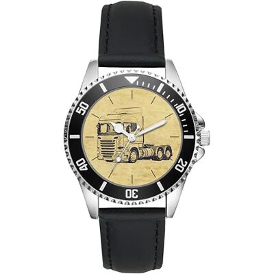 KIESENBERG L-20217 R440 Montre-bracelet analogique à quartz pour homme Motif camion Cadeau Fan, argenté KIESENBERG L-20217 R440 Montre-bracelet analogique à quartz pour homme Motif camion Cadeau Fan, argenté
