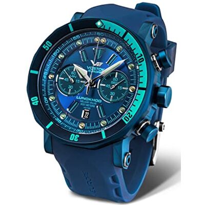 Vostok Europe Lunokhod 2 Grand Chrono 620E278 Montre pour homme, kl-bleu, Sangles Vostok Europe Lunokhod 2 Grand Chrono 620E278 Montre pour homme, kl-bleu, Sangles