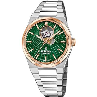 Festina Swiss Made F20061/3 Montre automatique pour homme Plaqué or rose Festina Swiss Made F20061/3 Montre automatique pour homme Plaqué or rose