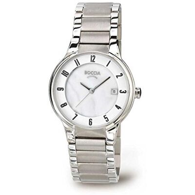 Boccia 3228-01 Montre Femme Quartz Analogique Bracelet Titane Argent, Nacre/Argent, bracelet Boccia 3228-01 Montre Femme Quartz Analogique Bracelet Titane Argent, Nacre/Argent, bracelet