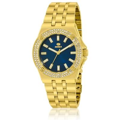 Marea Montre pour femme B41423/5 dorée acier inoxydable, cadran bleu foncé, 36 mm, quartz Marea Montre pour femme B41423/5 dorée acier inoxydable, cadran bleu foncé, 36 mm, quartz