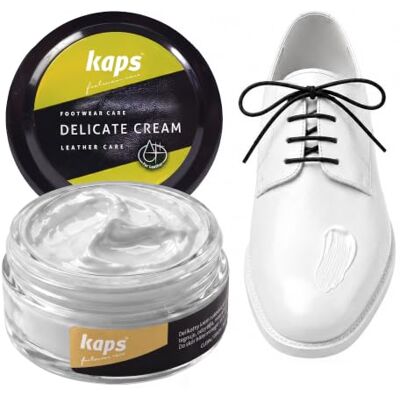 Kaps Professional Crème de soin Delicate Cream pour chaussures Cirage & soin pour nettoyer et rafraîchir le cuir naturel et synthétique (50 ml), 50ml 1.70 fl.oz. Kaps Professional Crème de soin Delicate Cream pour chaussures Cirage & soin pour nettoyer et rafraîchir le cuir naturel et synthétique (50 ml), 50ml 1.70 fl.oz.