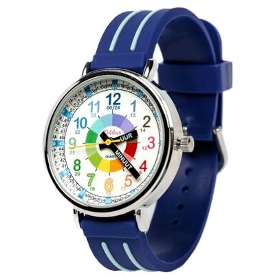 Kiddus Montre Enfant 5-10 ans. Montre Bracelet Éducative, Time Teacher Analogique avec Exercices pour apprendre à lire l’heure. Kiddus Montre Enfant 5-10 ans. Montre Bracelet Éducative, Time Teacher Analogique avec Exercices pour apprendre à lire l’heure.