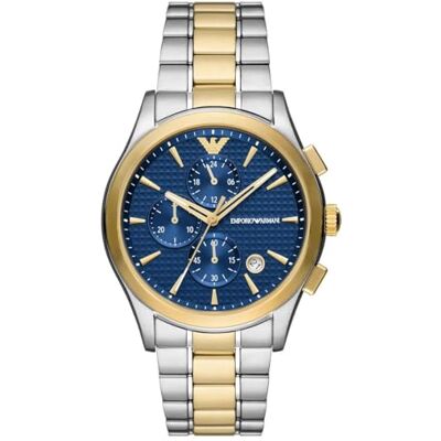 Giorgio Armani Montre pour hommes, Quartz 3 cadrans Mouvement chronographe et boîtier 42mm avec bracelet en acier inoxydable Giorgio Armani Montre pour hommes, Quartz 3 cadrans Mouvement chronographe et boîtier 42mm avec bracelet en acier inoxydable