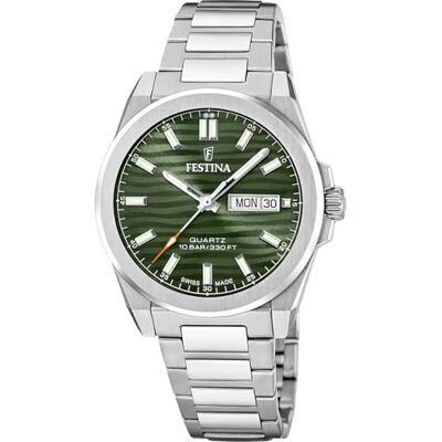 Festina Swiss Made F20073/4 Montre en acier pour homme avec bracelet en acier Festina Swiss Made F20073/4 Montre en acier pour homme avec bracelet en acier