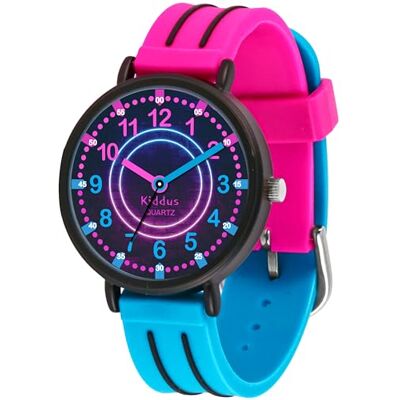 Kiddus Montre Enfant 5-10 ans. Montre Bracelet Éducative, Time Teacher Analogique avec Exercices pour apprendre à lire l’heure. Kiddus Montre Enfant 5-10 ans. Montre Bracelet Éducative, Time Teacher Analogique avec Exercices pour apprendre à lire l’heure.
