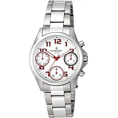 Radiant Montre chronographe unisexe adulte à quartz avec bracelet en acier inoxydable RA385705A, multicolore, 36MM, Bracelet Radiant Montre chronographe unisexe adulte à quartz avec bracelet en acier inoxydable RA385705A, multicolore, 36MM, Bracelet