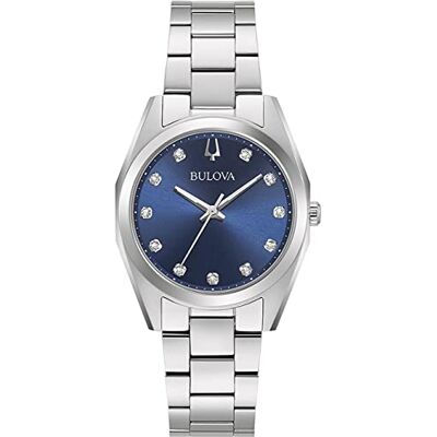 Bulova Montre analogique automatique pour femme avec bracelet en acier inoxydable 96P229, argenté, Moderne Bulova Montre analogique automatique pour femme avec bracelet en acier inoxydable 96P229, argenté, Moderne