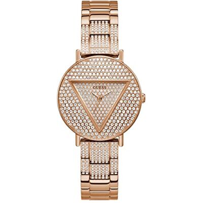 GUESS Montre à quartz analogique à 3 aiguilles pour femme, cadran or rose, cadran rond avec largeur du boîtier de 36 mm GW0512L3, or rose, moderne, rose gold, Moderne GUESS Montre à quartz analogique à 3 aiguilles pour femme, cadran or rose, cadran rond avec largeur du boîtier de 36 mm GW0512L3, or rose, moderne, rose gold, Moderne