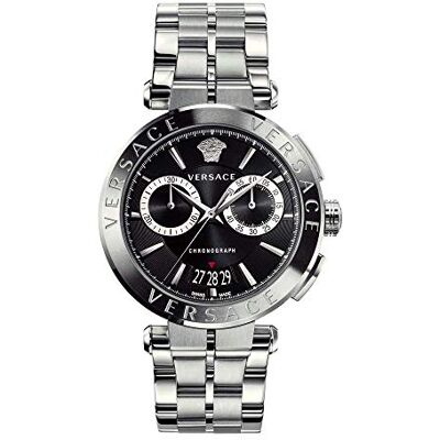 Versace Montre chronographe pour homme VEBR00818 Aion Date en acier inoxydable, Bracelet Versace Montre chronographe pour homme VEBR00818 Aion Date en acier inoxydable, Bracelet