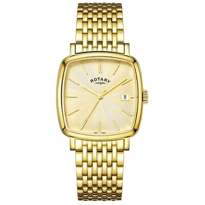 Rotary GB05308-03 Mens uurwerken Windsor champagne goud vergulde horloge Rotary GB05308-03 Mens uurwerken Windsor champagne goud vergulde horloge