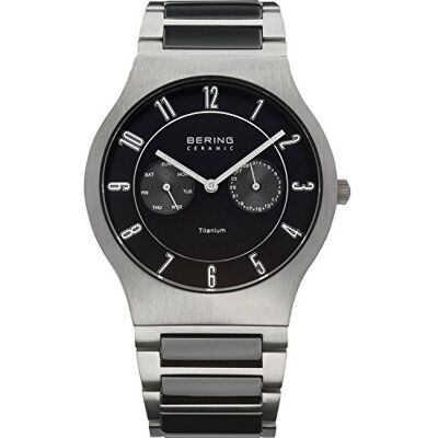 BERING Hommes Analogique Quartz Titanium Collection Montre avec Bracelet en Titane & Verre Saphir 11939-772, Gris, Bracelet BERING Hommes Analogique Quartz Titanium Collection Montre avec Bracelet en Titane & Verre Saphir 11939-772, Gris, Bracelet