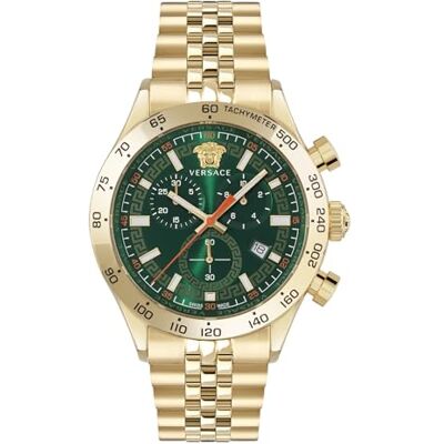 Versace Hellenyium VE2U01225 Montre chronographe pour homme en acier inoxydable Versace Hellenyium VE2U01225 Montre chronographe pour homme en acier inoxydable